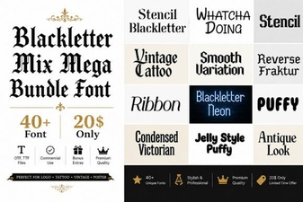 Craft Historical Projects with Blackletter Mix Bundle Fonts