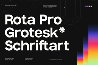 Design Projects Using Rota Pro Grotesk Font